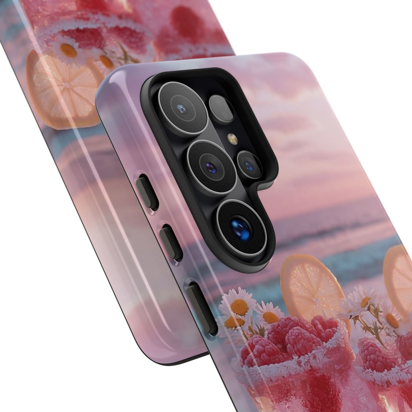 Pink Sunset Cocktail Phone Case — Beach Drink Protective Cover