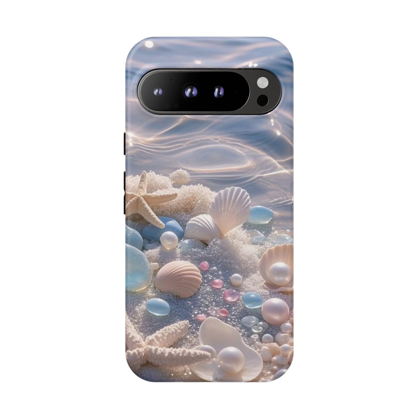 Seashell Pearl Phone Case — Pastel Beach Protective Tough Case