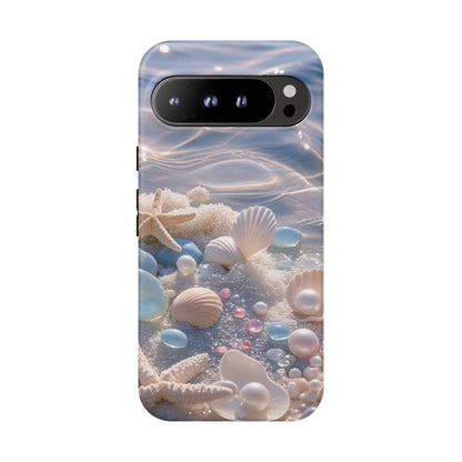 Seashell Pearl Phone Case — Pastel Beach Protective Tough Case