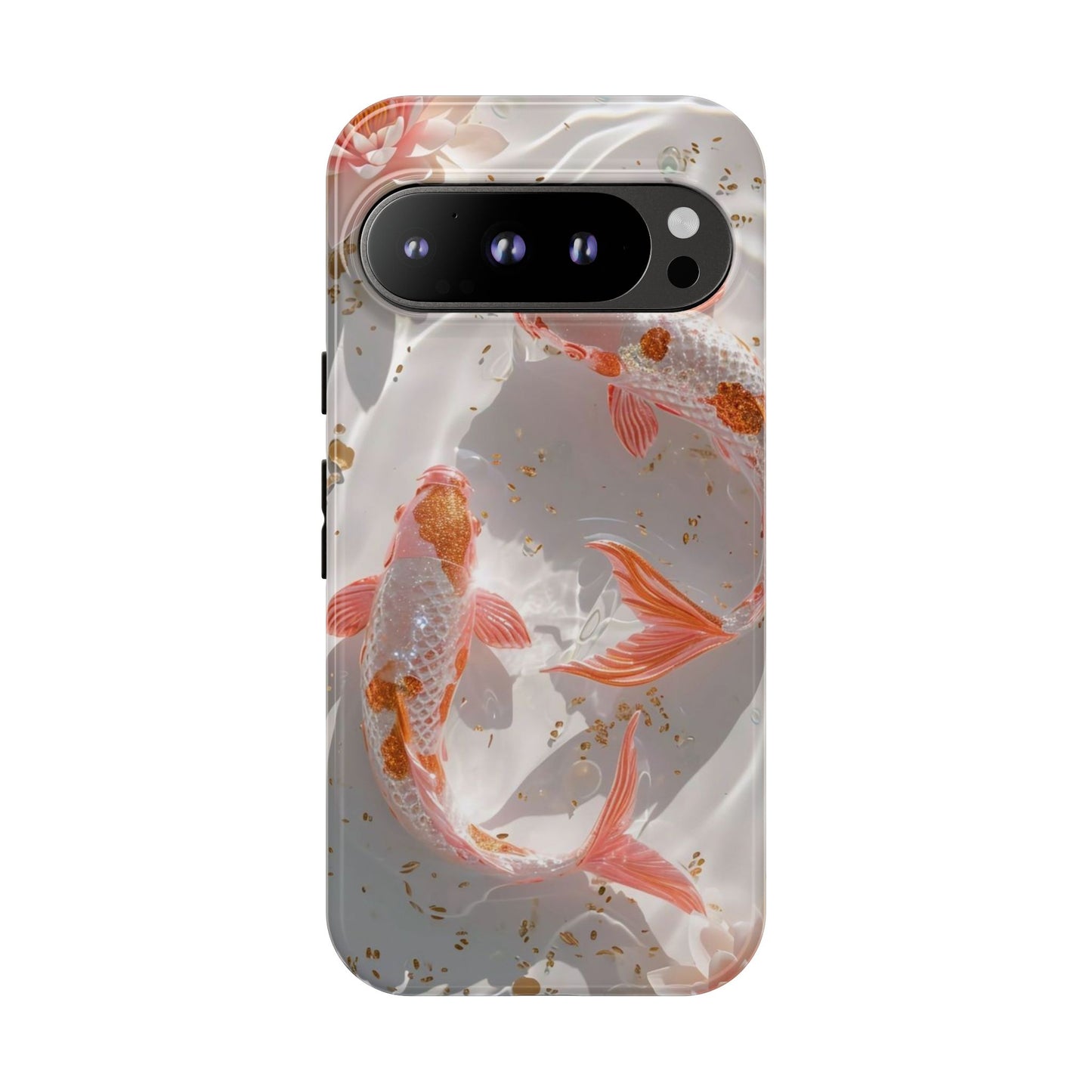 Koi Fish Phone Case "Serene Gold Fleck Watercolor"