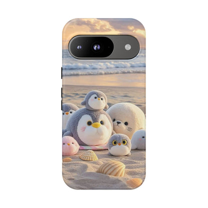 Cute Plush Penguins Beach Phone Case