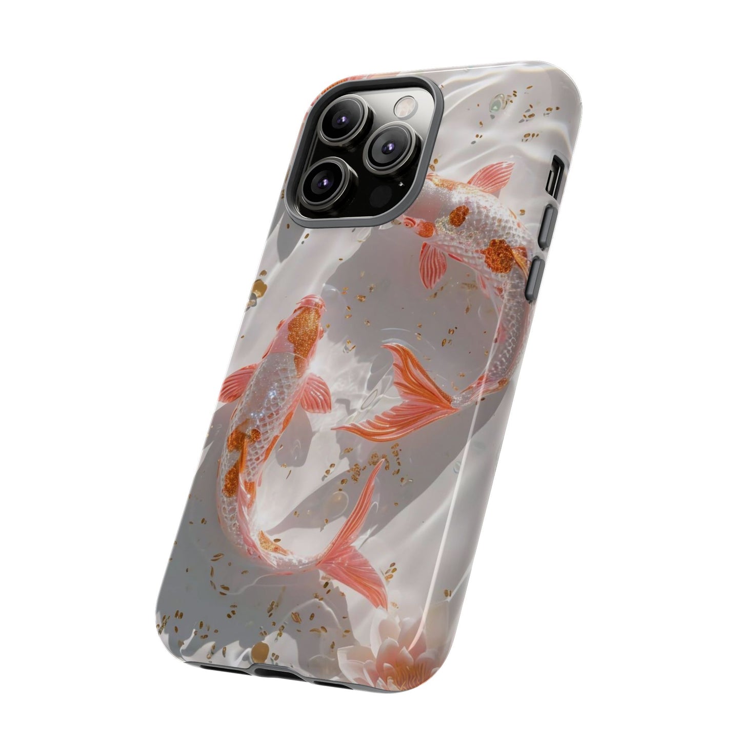 Koi Fish Phone Case "Serene Gold Fleck Watercolor"