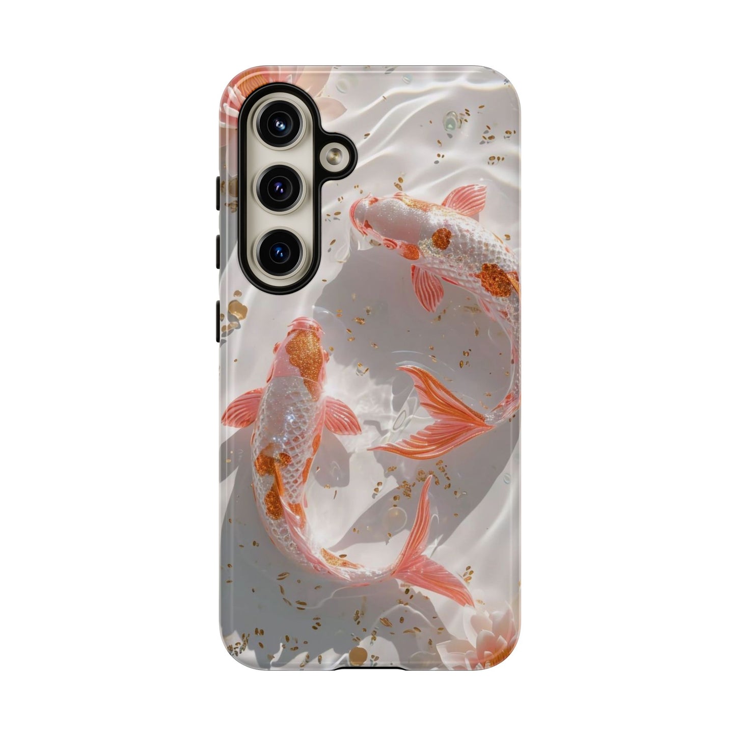 Koi Fish Phone Case "Serene Gold Fleck Watercolor"