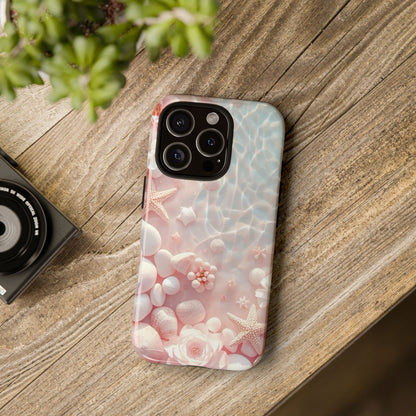 Phone Case — Pink Seashell Starfish Beach Waterproof Design