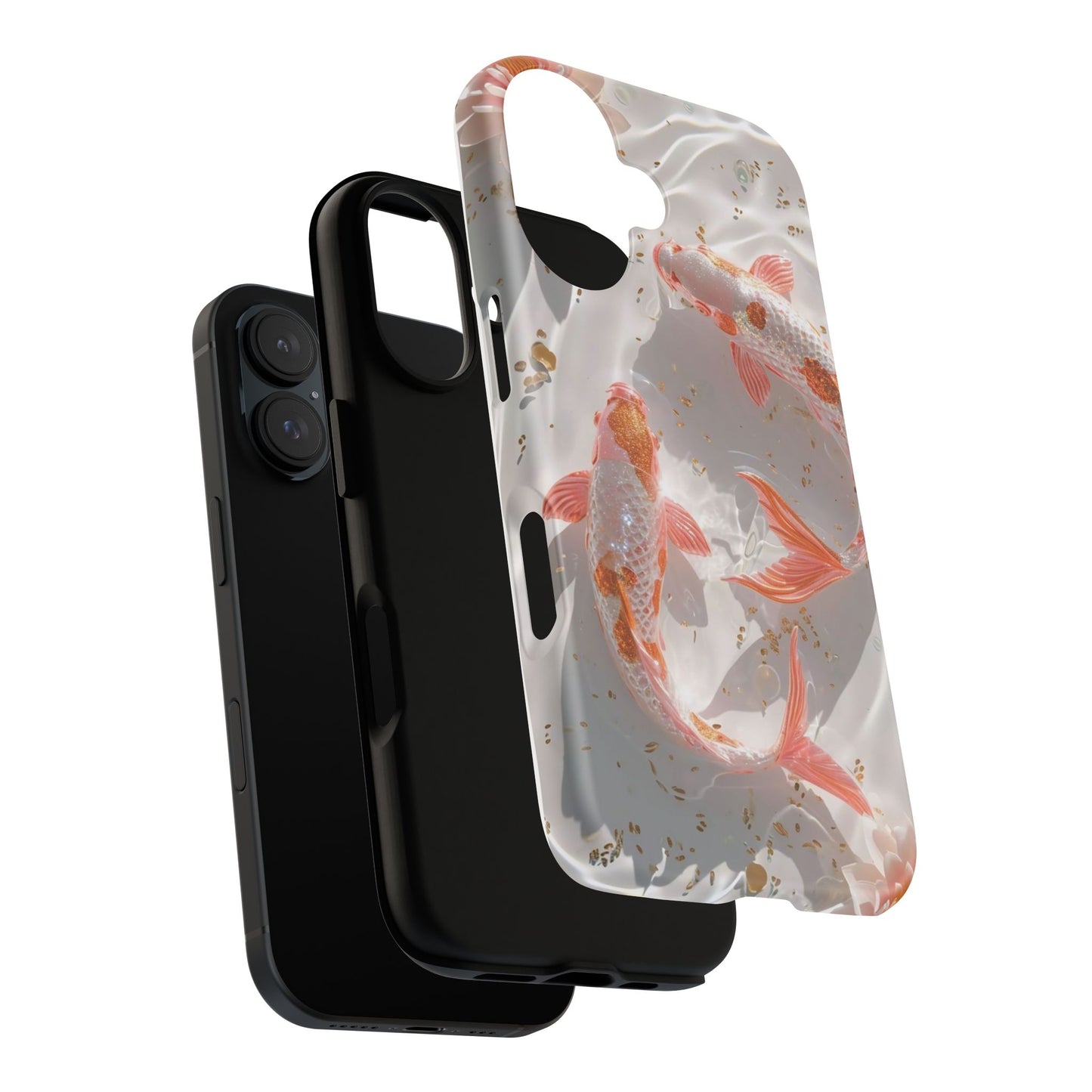 Koi Fish Phone Case "Serene Gold Fleck Watercolor"