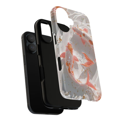 Koi Fish Phone Case "Serene Gold Fleck Watercolor"