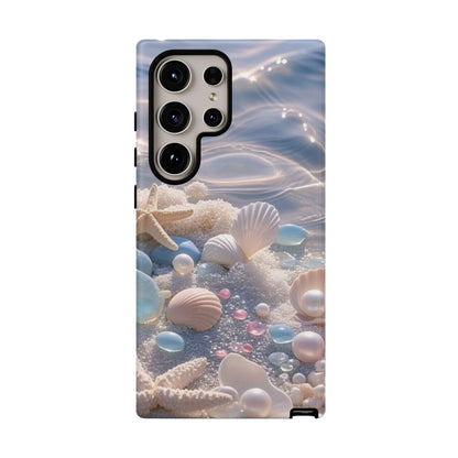 Tough Cases — Pastel Seashell Phone Case (Beach Shells, Pearls & Starfish)