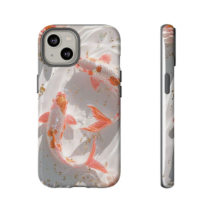Koi Fish Phone Case "Serene Gold Fleck Watercolor"