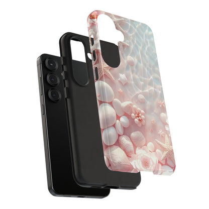 Phone Case — Pink Seashell Starfish Beach Waterproof Design
