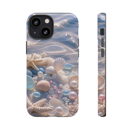 Seashell Pearl Phone Case — Pastel Beach Protective Tough Case