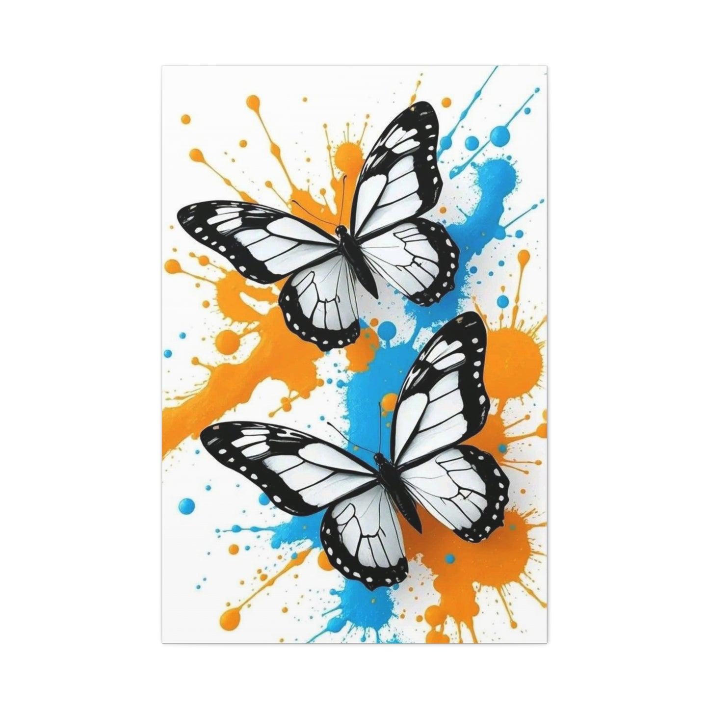 Butterfly Splash Canvas Wall Art — Matte Stretched Canvas