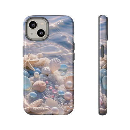 Seashell Pearl Phone Case — Pastel Beach Protective Tough Case