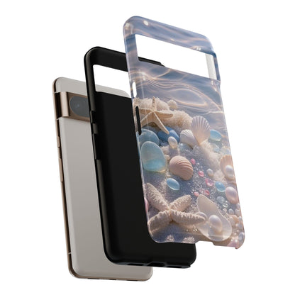 Seashell Pearl Phone Case — Pastel Beach Protective Tough Case