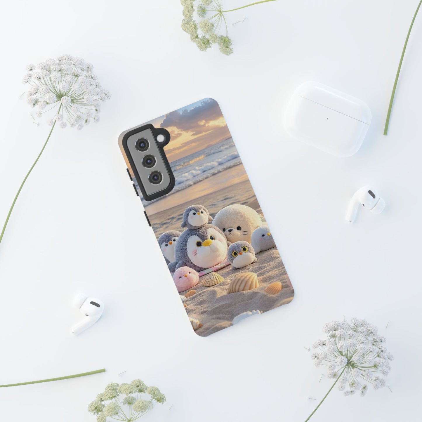 Cute Beach Penguin Phone Case "Kawaii Seaside Animal"