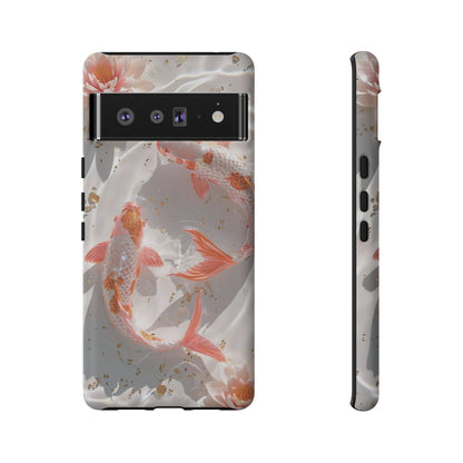 Koi Fish Phone Case "Serene Gold Fleck Watercolor"