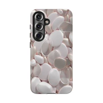 Phone Case – Soft Pink Pebble Pattern Protective Tough Case