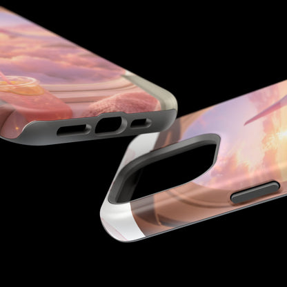iPhone Magnetic Case "Airplane Window Sunset Travel"