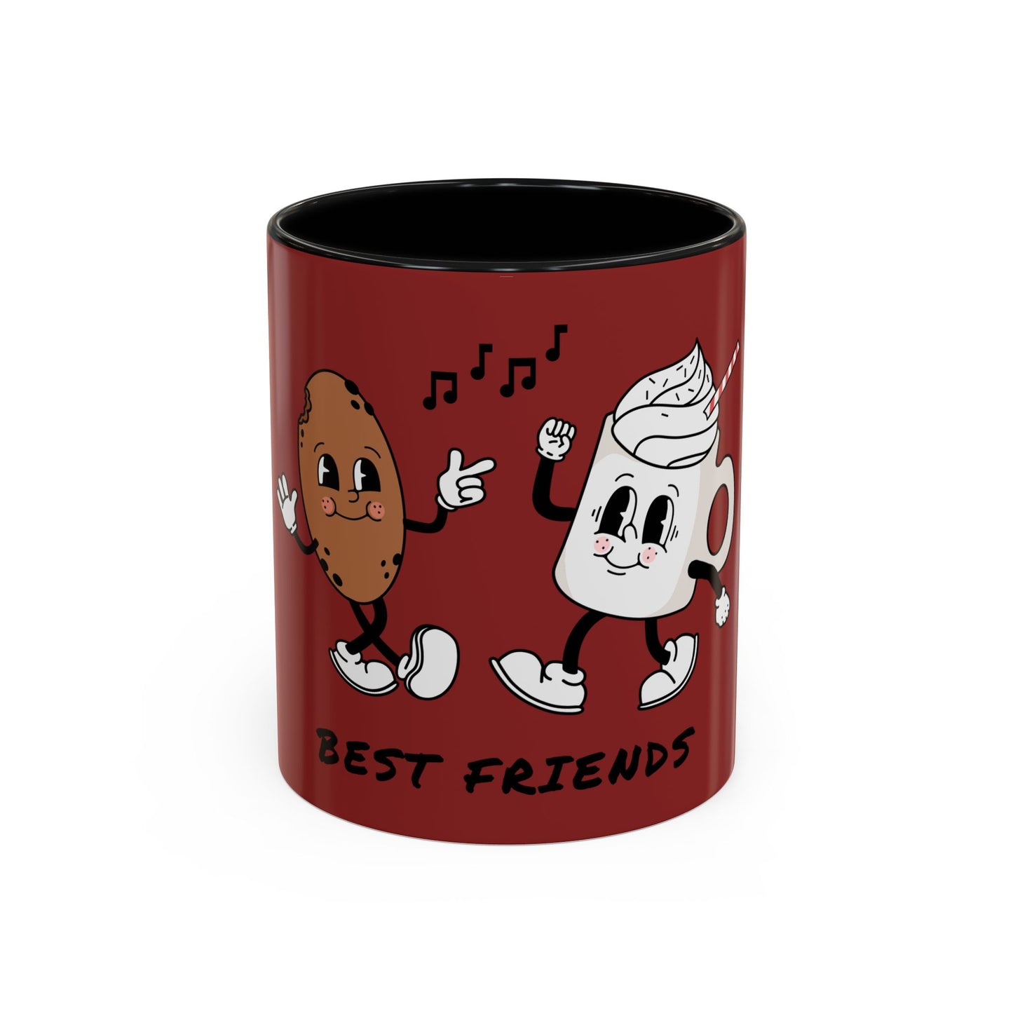 Best Friends Coffee Mug — Cute Cookie & Hot Cocoa Accent Mug (11/15oz)