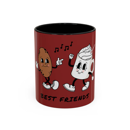Best Friends Coffee Mug — Cute Cookie & Hot Cocoa Accent Mug (11/15oz)