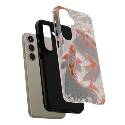 Koi Fish Phone Case "Serene Gold Fleck Watercolor"