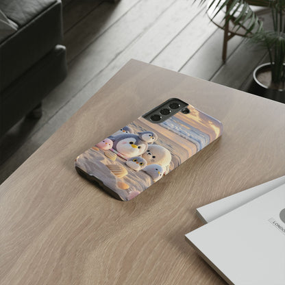 Cute Beach Penguin Phone Case "Kawaii Seaside Animal"