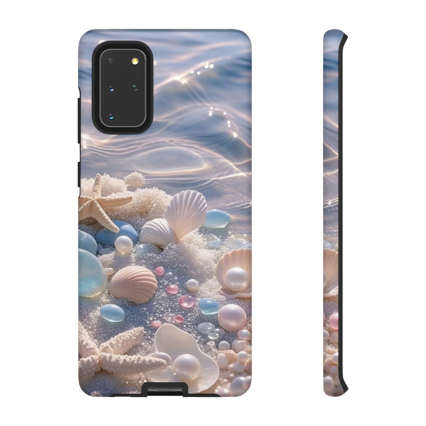 Tough Cases — Pastel Seashell Phone Case (Beach Shells, Pearls & Starfish)