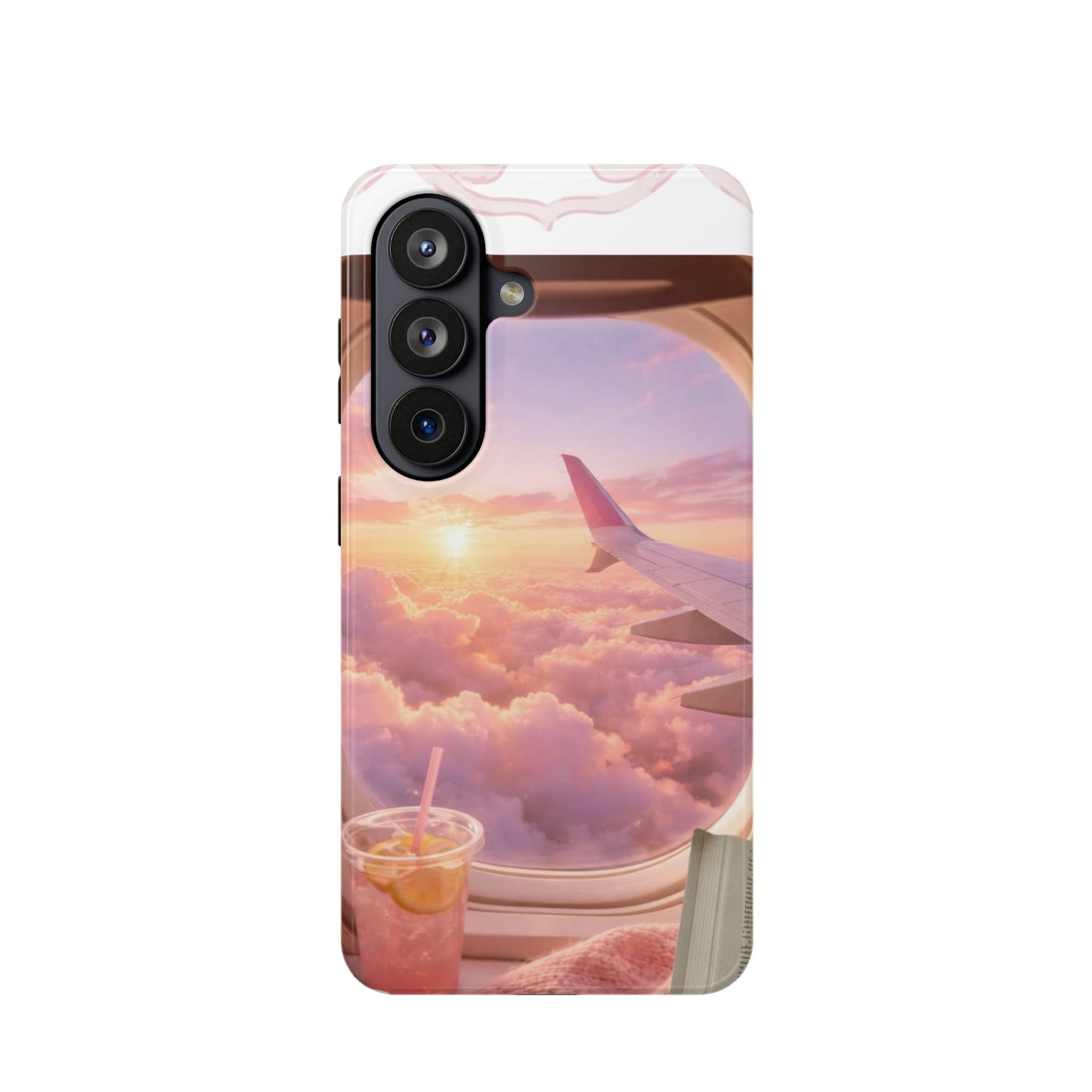 iPhone Magnetic Case "Airplane Window Sunset Travel"