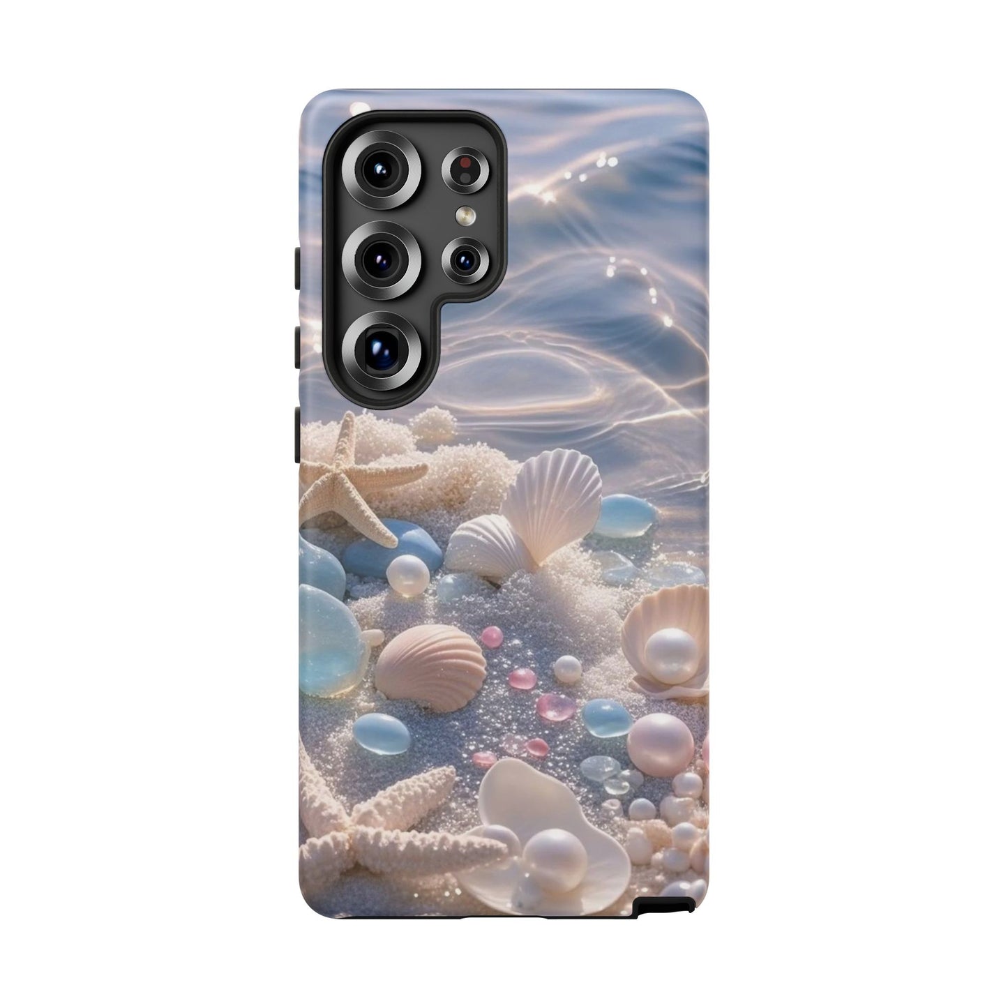 Seashell Pearl Phone Case — Pastel Beach Protective Tough Case