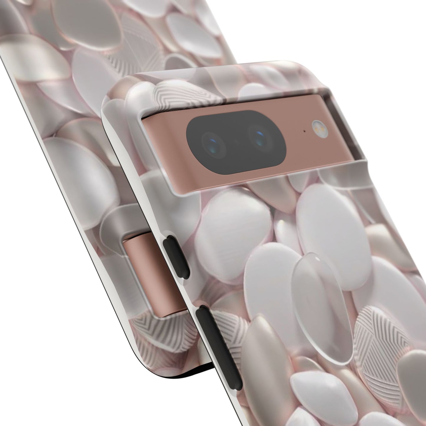 Phone Case – Soft Pink Pebble Pattern Protective Tough Case