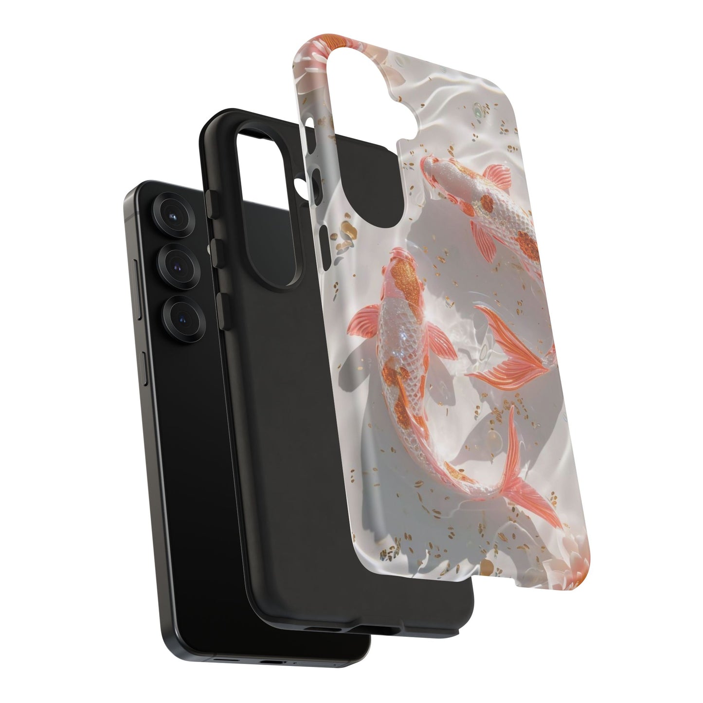Koi Fish Phone Case "Serene Gold Fleck Watercolor"