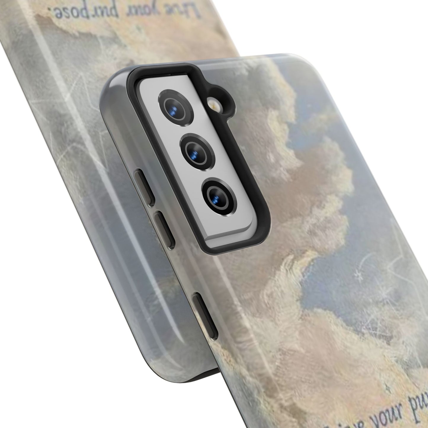 Cloudy Sky 'Live Your Purpose' Tough Phone Case — Motivational Protective Phone Cover