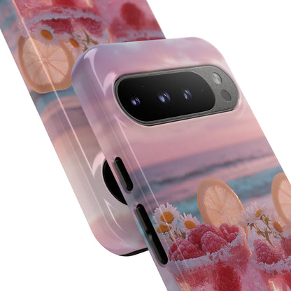 Pink Sunset Cocktail Phone Case — Beach Drink Protective Cover