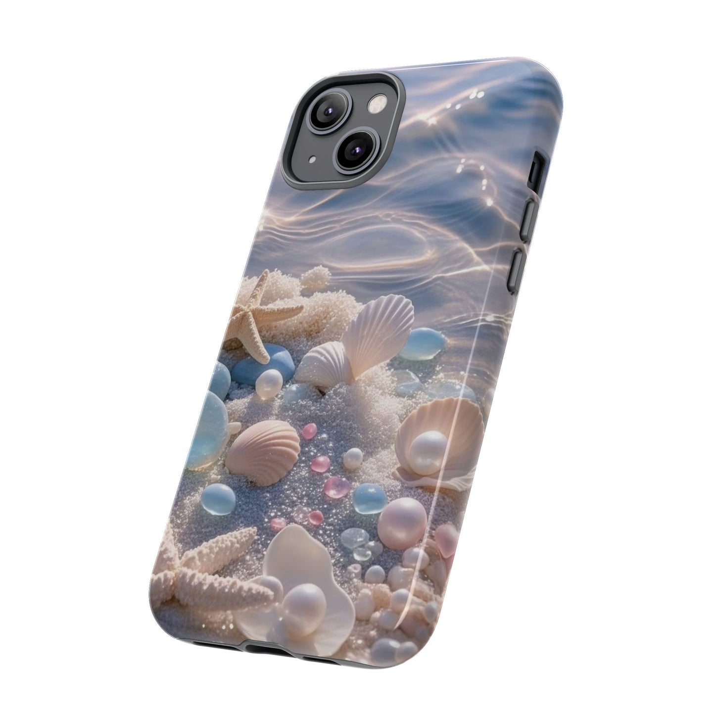 Seashell Pearl Phone Case — Pastel Beach Protective Tough Case