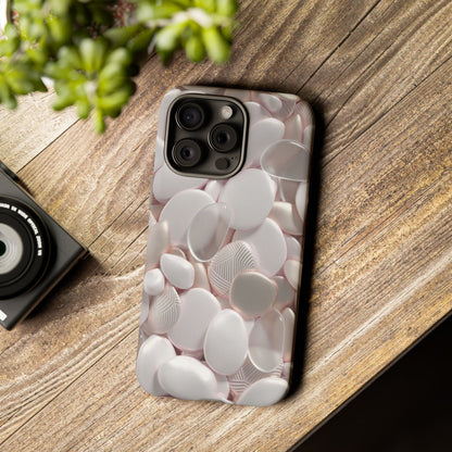 Phone Case – Soft Pink Pebble Pattern Protective Tough Case