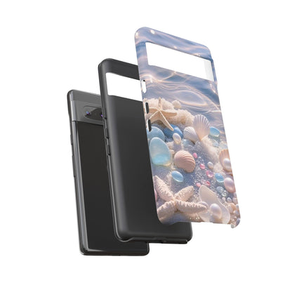 Seashell Pearl Phone Case — Pastel Beach Protective Tough Case