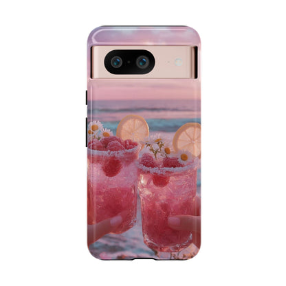 Pink Sunset Cocktail Phone Case — Beach Drink Protective Cover
