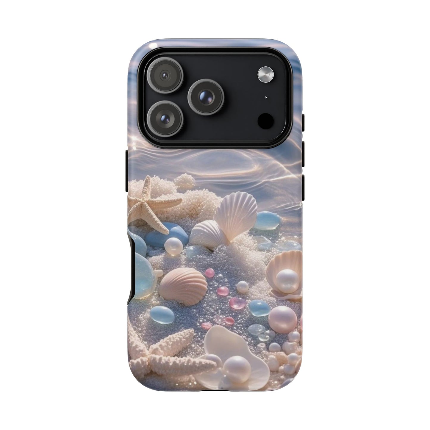 Seashell Pearl Phone Case — Pastel Beach Protective Tough Case