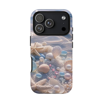 Seashell Pearl Phone Case — Pastel Beach Protective Tough Case