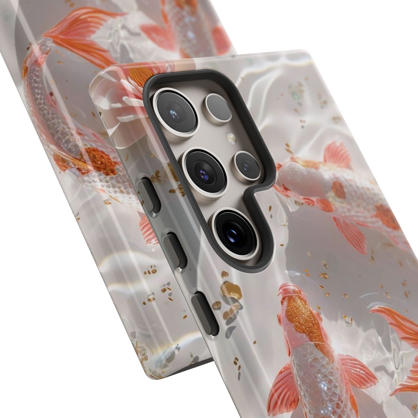 Koi Fish Phone Case "Serene Gold Fleck Watercolor"
