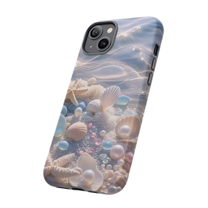Seashell Pearl Phone Case — Pastel Beach Protective Tough Case