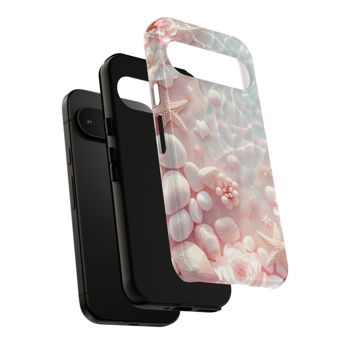 Phone Case — Pink Seashell Starfish Beach Waterproof Design