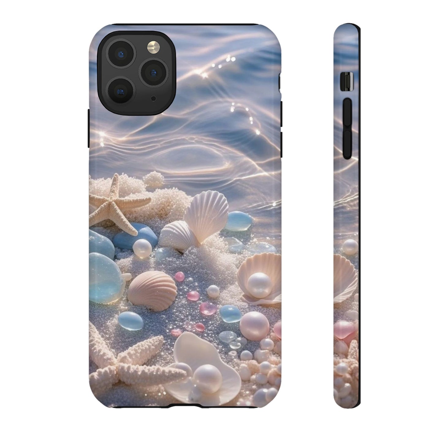 Seashell Pearl Phone Case — Pastel Beach Protective Tough Case