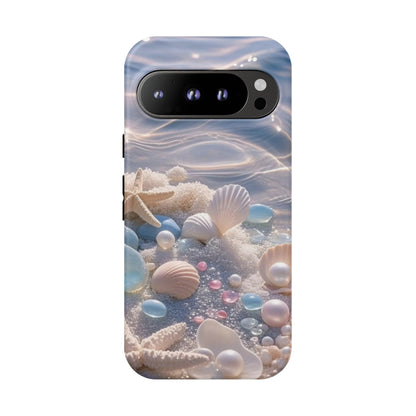 Seashell Pearl Phone Case — Pastel Beach Protective Tough Case