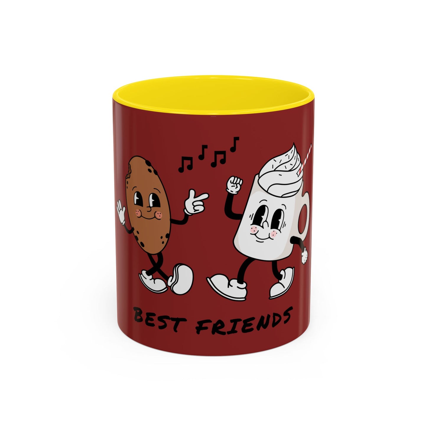 Best Friends Coffee Mug — Cute Cookie & Hot Cocoa Accent Mug (11/15oz)