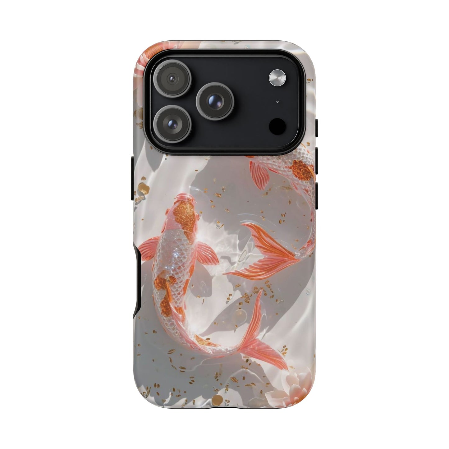 Koi Fish Phone Case "Serene Gold Fleck Watercolor"