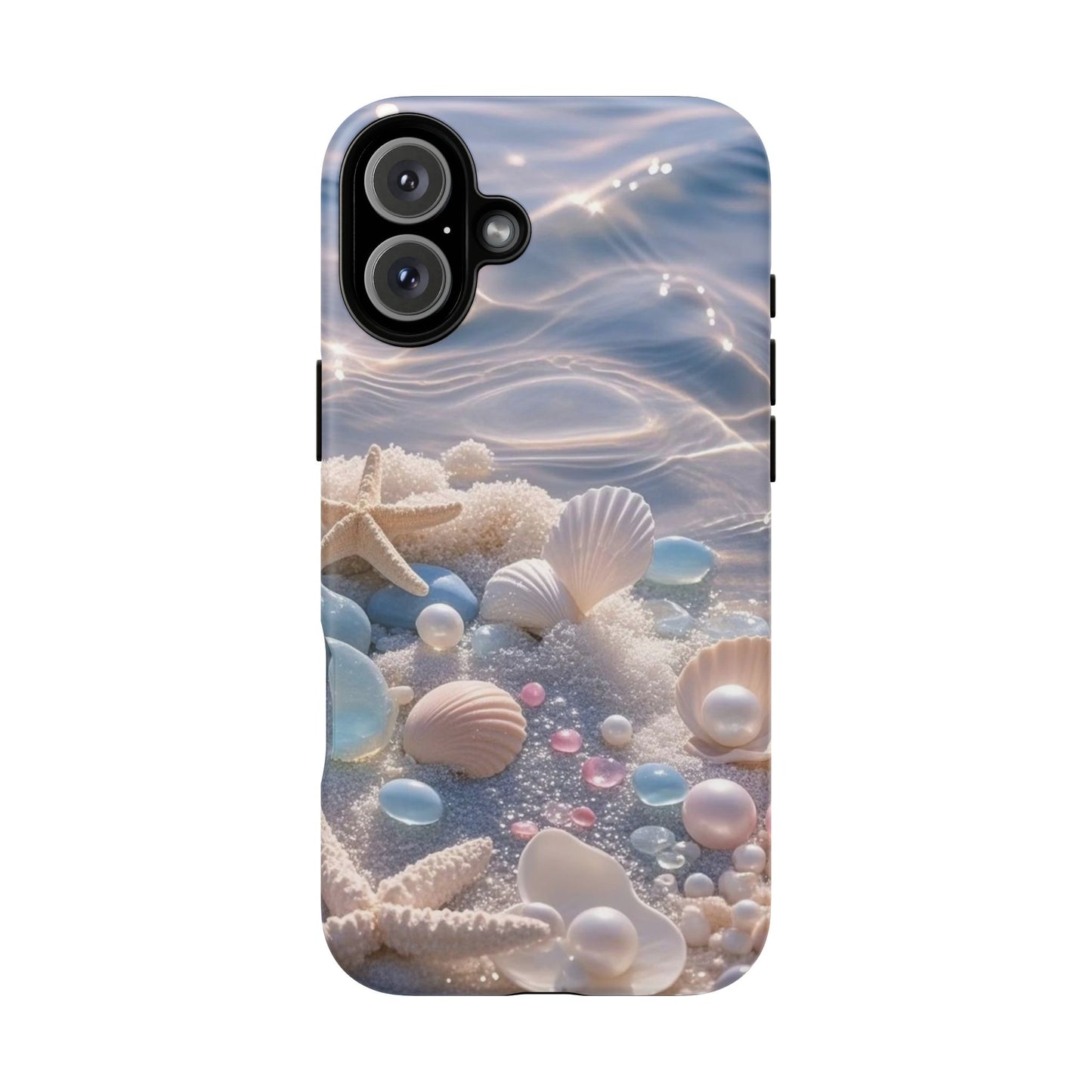 Seashell Pearl Phone Case — Pastel Beach Protective Tough Case