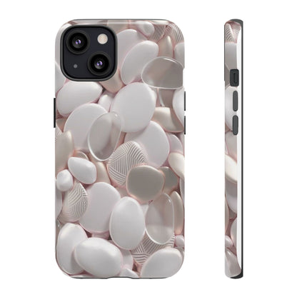 Phone Case – Soft Pink Pebble Pattern Protective Tough Case
