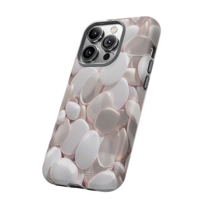 Phone Case – Soft Pink Pebble Pattern Protective Tough Case