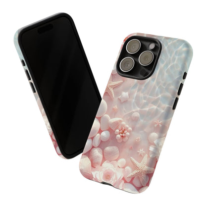Phone Case — Pink Seashell Starfish Beach Waterproof Design