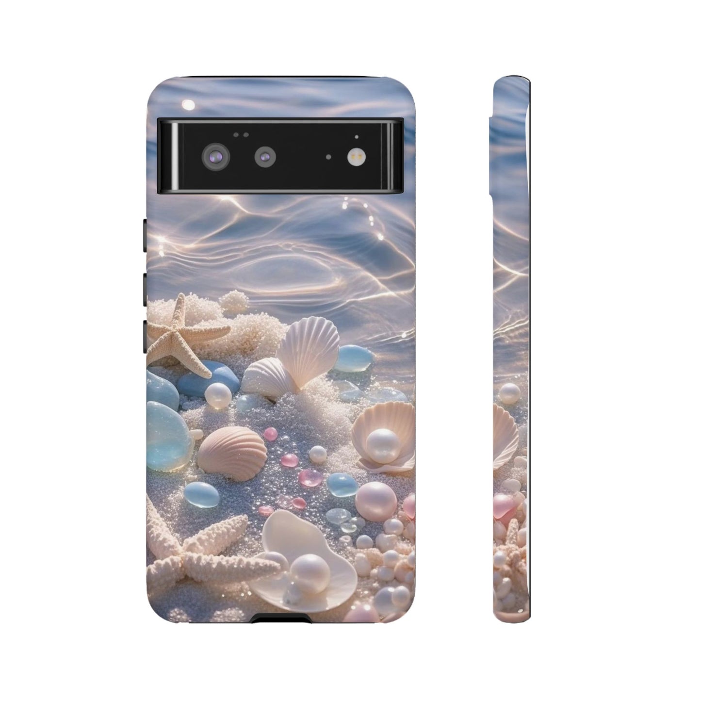 Seashell Pearl Phone Case — Pastel Beach Protective Tough Case